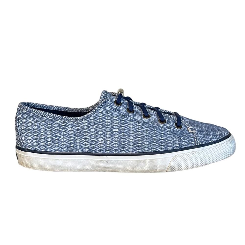 SPERRY Top-Sider Women's Seacoast Diamond Print Boat Sneakers Shoes Size 9.5